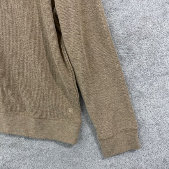 NWOT Banana Republic Mens L Brwon Mock neck 1/4 Zip Pullover Sweater - Picture 5 of 7